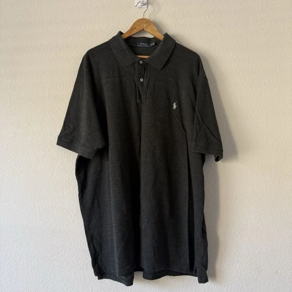 Polo Ralph Lauren Polo Shirt Men 3XLT Big & Tall Gray Heather Classic Fit Preppy